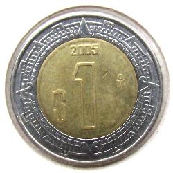 Mexico 1 peso 2005