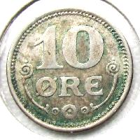 Denmark 10 ore 1918