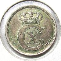Denmark 10 ore 1918