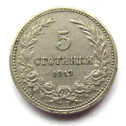 Bulgarien 5 stotinki 1913