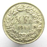 Schweiz 1/2 Franken 1944 B