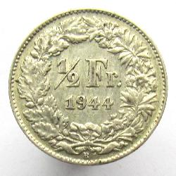 Switzerland 1/2 Franc 1944 B
