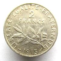 Frankreich 2 Franken 1915