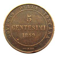 Тоскана 5 чентезимо 1859