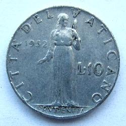 Vatican 10 lire 1952