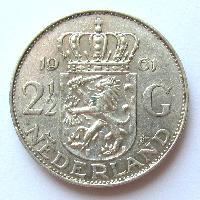 Nizozemsko 2,5 gulden 1961