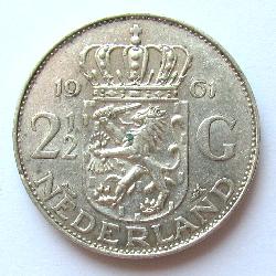 Nizozemsko 2,5 gulden 1961