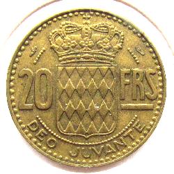 Монако 20 франков 1951