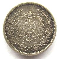 Германия 1/2 марки 1911 A