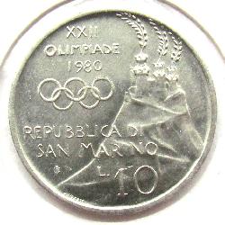 San Marino 10 lira 1980