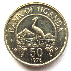 Uganda 50 cents 1976