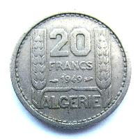 Algeria 20 francs 1949