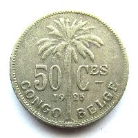 Belgisch Kongo 50 Rappen 1925