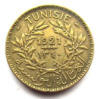 Tunesien 2 Francs 1921