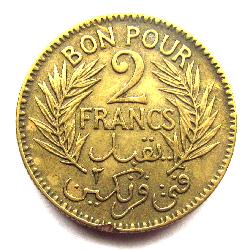 Tunisia 2 francs 1921