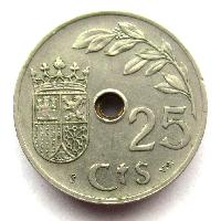 Spain 25 cts 1937