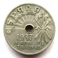Spain 25 cts 1937